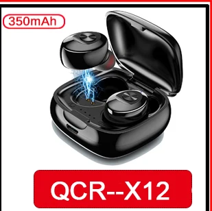 QCR Bluetooth 5,0 TWS Bluetooth наушники 6D стерео беспроводные наушники IPX5 водонепроницаемые наушники 650 мАч наушники без головы