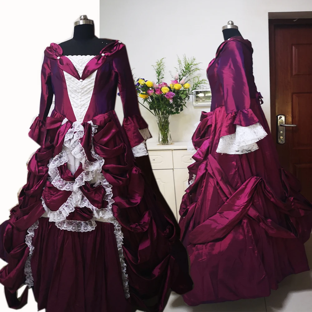 

2019 New purple elegant Halloween Cosplay dress Colonial Georgian Renaissance Gothic Historical dress D-289