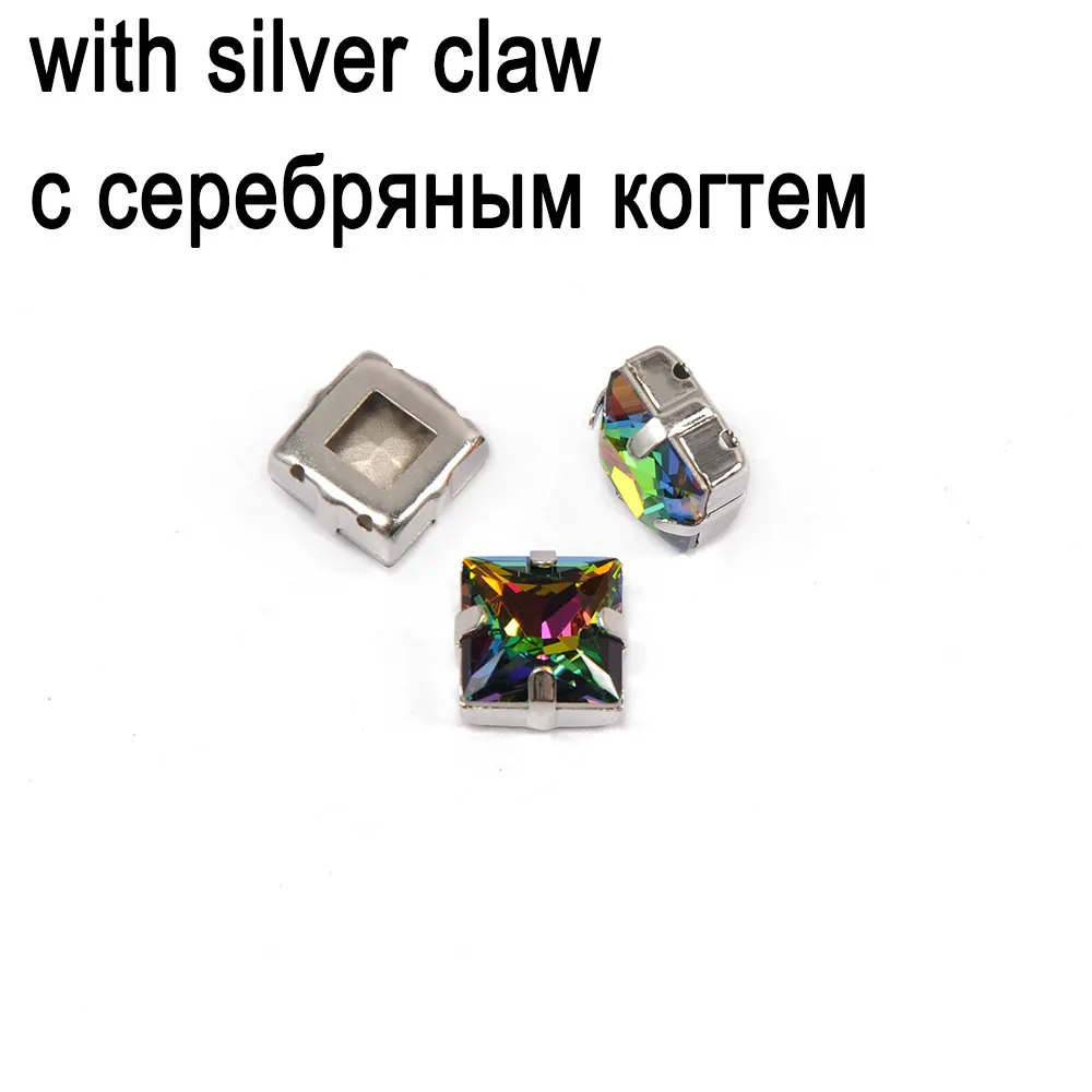 CTPA3bI Vitrail Средний Цвет пришить на хрустальные стразы с серебряными/золотыми