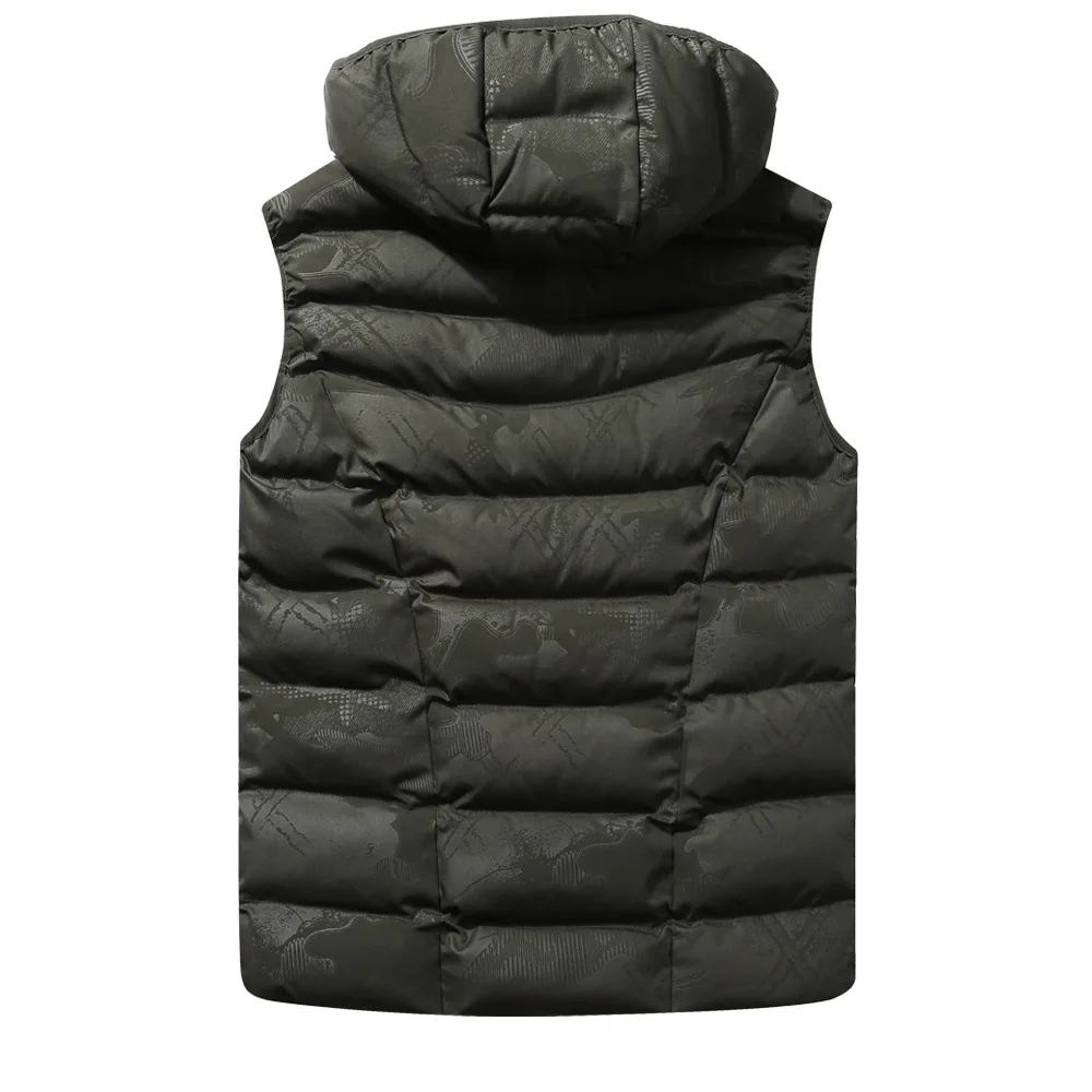 2018 Camouflage sleeveless cotton jacket vest men mens winter vests Casual Cotton Print modis chaleco hombre gilet homme | Мужская