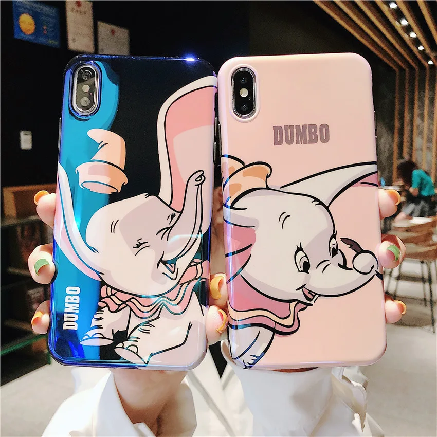 Чехол для телефона с милым мультяшным аниме летающим слоном iPhone X XR XS Max 8 7 6 6S Plus