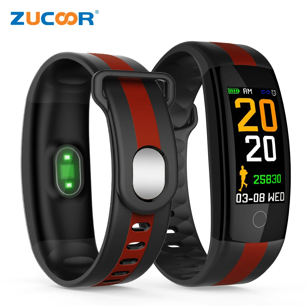 Zucoor умный браслет здоровья Камера Smartwatch Фитнес трекер импульса монитор