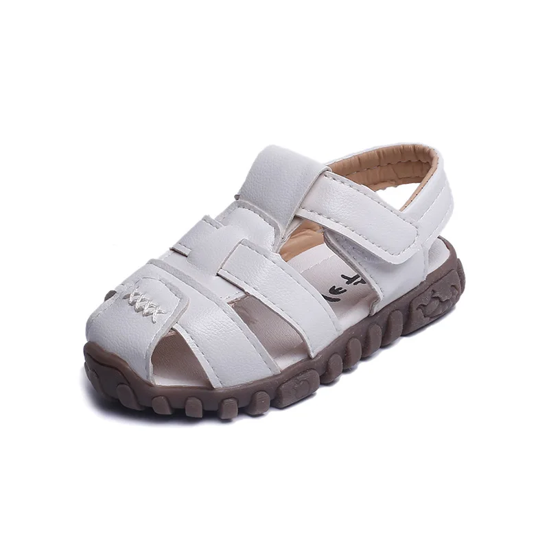 Brand Quality Leather Sandals for Boy Kids Moccasins Shoes Boys New 2019 Summer School Big Child Shoe Size 21-36 | Детская одежда и