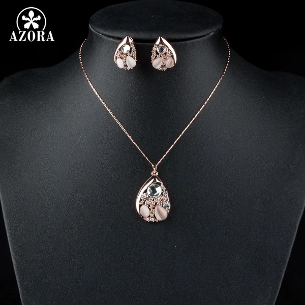 Женский комплект украшений из колье и серёг TG0053|designer jewelry set|jewelry setsdrop sets |