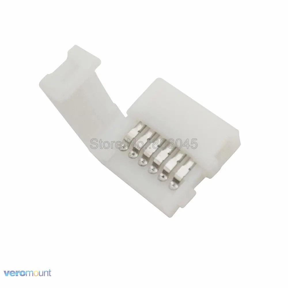 10 шт./лот 12 мм 6PIN RGB+ CCT L Тип без пайки Угловой соединитель для RGB CCT 5 в 1 Светодиодные ленты 6-PIN разъем светодиодный аксессуары