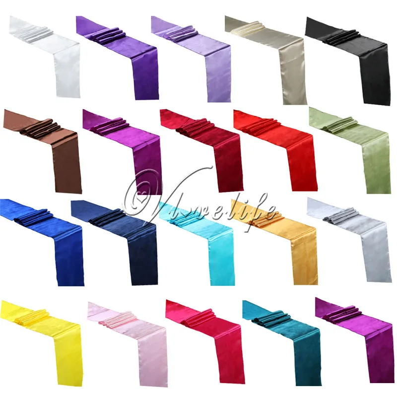 Бесплатная доставка шоколадная атласная настольная дорожка 12 &quotx 108&quot Свадебная