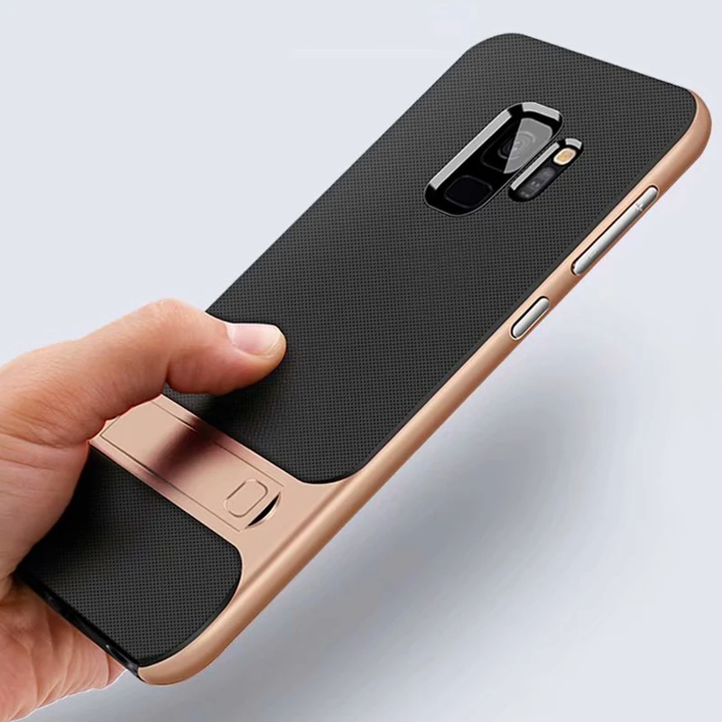 YueTuo coque cover case For Samsung galaxy S9 S 9 / Plus s9plus Silicone cute Silicon on back 360 Phone with holder cases |