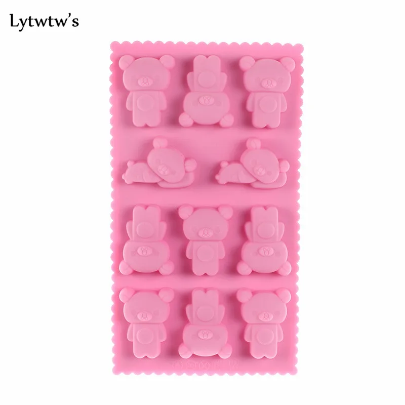1 шт. Лидер продаж Lytwtw оптовая продажа 8 отверстий чехол Rilakkuma Bear для кексов конфет
