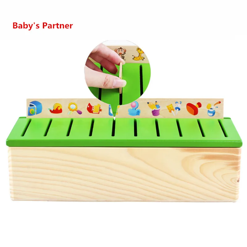 Деревянная игрушка Монтессори для распознавания игр Детская обучающая