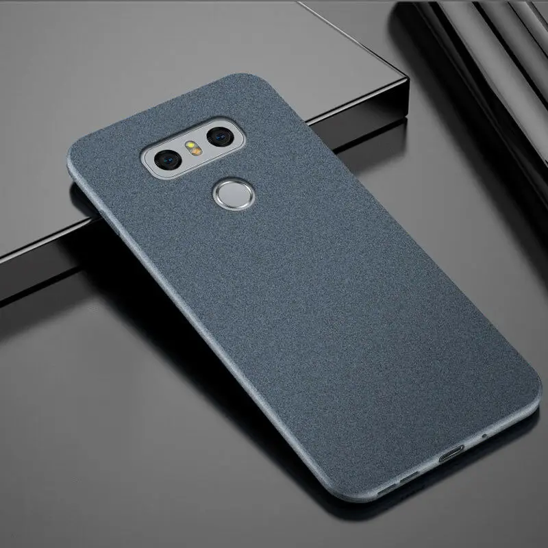 Sandstone Navy YISHANGOU Чехлы для LG G5 G6 G7/Q6 Q8 V30 V40, тонкий мягкий силиконовый чехол из ТПУ с песчаником, Матовый ультратонкий чехол из ТПУ с двумя камерами - Цвет: Sandstone Navy