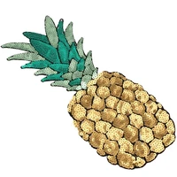 1 piece cheap large sequins pineapple patch fashion embroidered applique clothing decoration sew on patch clothes applique