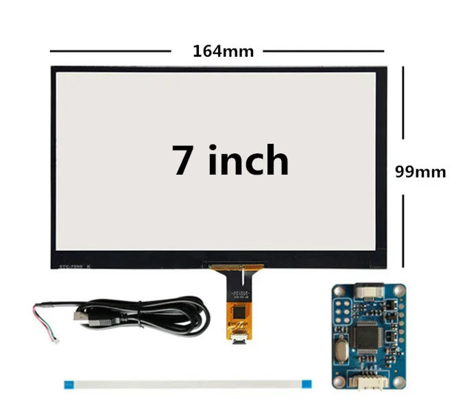 7 inch 165mm*100mm Raspberry Pi Tablet PC Navigation Capacitive Touch Digitizer Touch Screen Panel Glass USB Driver Board