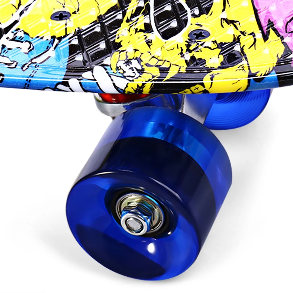 Печать уличных Граффити стиль скейтборд палуба полный 22 дюймов Ретро Крейсер