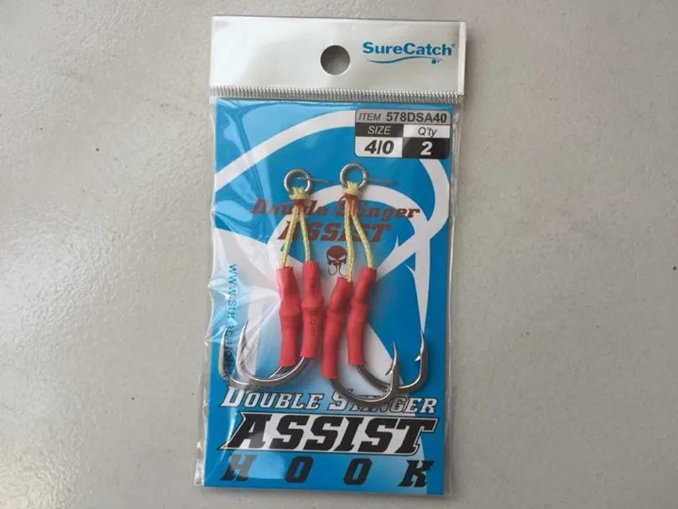 Lurekiller Stinger Assist крючки 4/0 6/0 8/0 углеродистая сталь острый крючок для морской рыбалки крючки для джига 200lbs PE линия питания