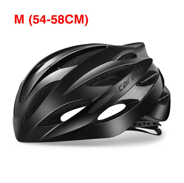 Cairbull велосипедный шлем Casco Ciclismo PC+ взрывоупорный велосипедный руль для шоссейного велосипеда шлем MTB Ультралайт дышащий защитный шлем - Цвет: BLACK M