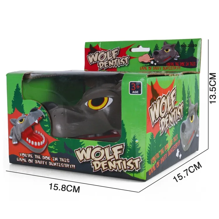 

Grey Wolf Parent-Child Interactive Bite Finger Party Game Gift Novel and Interesting Children Family Hoax Desktop Challenge Toy