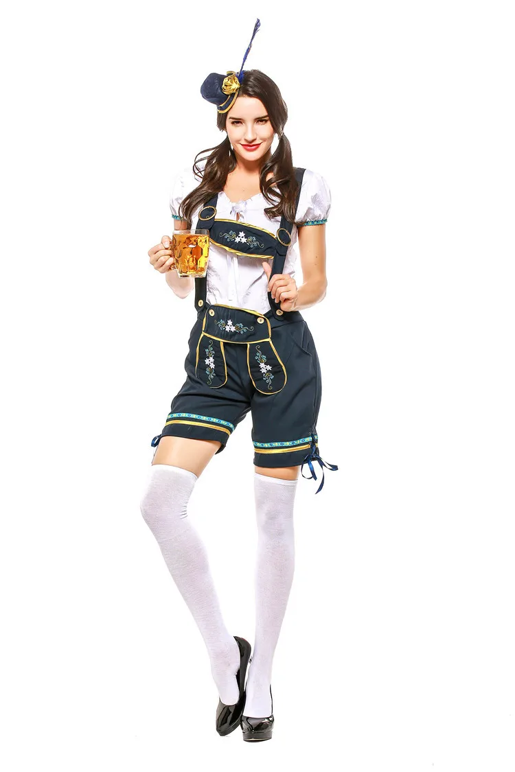 Дамы Октоберфест Lederhosen пива горничной Heidi баварский карнавальный комбинезон короткая барная официантка наряд нарядное платье