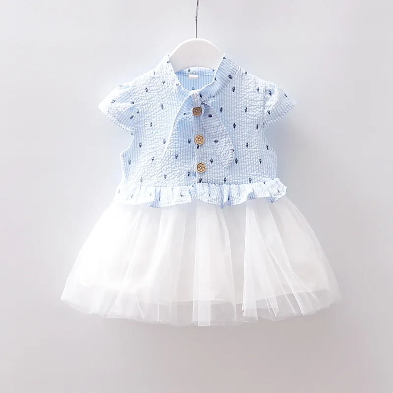 New Baby Girl Clothes Dress Casual Dot Patch Korean Summer Lovely Cotton Cute Pretty Clothing Children Kids Dresses | Детская одежда и