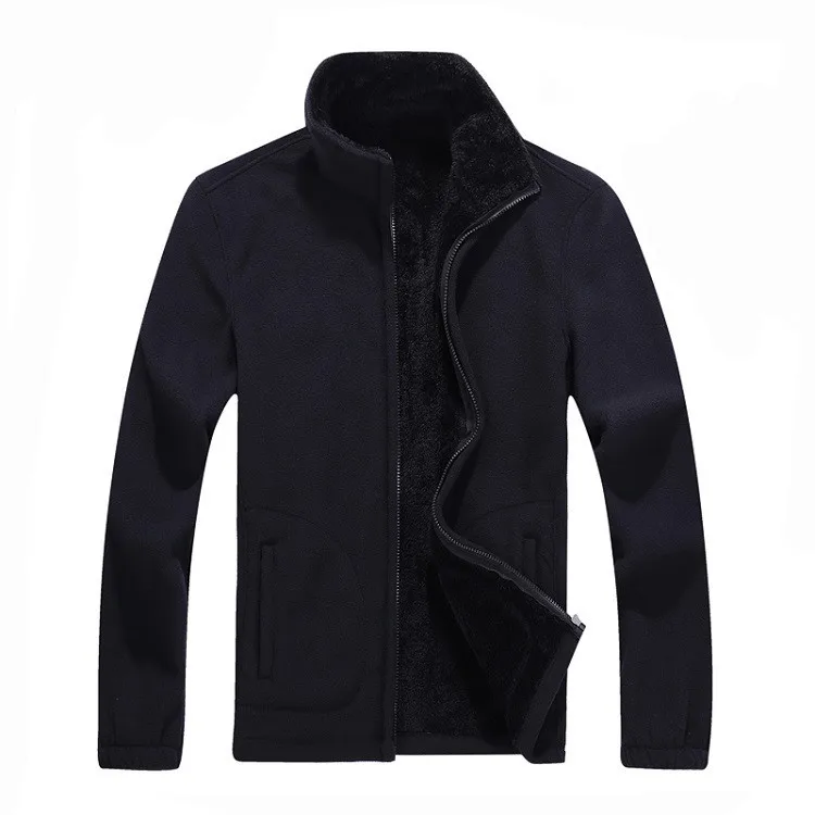 7XL 8XL мужские s флисовые повседневные куртки Мужская зимняя теплая толстовка шерстяное тепловое пальто однотонная утолщенная бархатная брендовая куртка