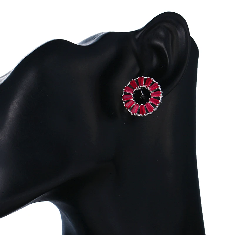 Женские круглые серьги пусеты EMMAYA модные украшения из фианита|brand stud earrings|fashion