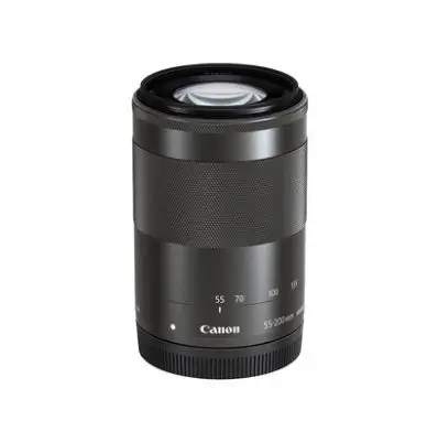 Для Canon EF-M 55-200mm f/4,5-6,3 IS STM подходит небольшой одноножный телеобъектив для камеры EOS M2 M3 M5 M10(без оригинальной упаковки коробки) черный/серебро - Цвет: Black