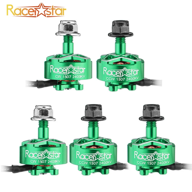 5 шт. Racerstar SPROG X 1507 17,8g 2400KV 3-6S CW& CCW бесщеточный двигатель для Sprog начинающих RC Дрон FPV гоночный DIY аксессуары