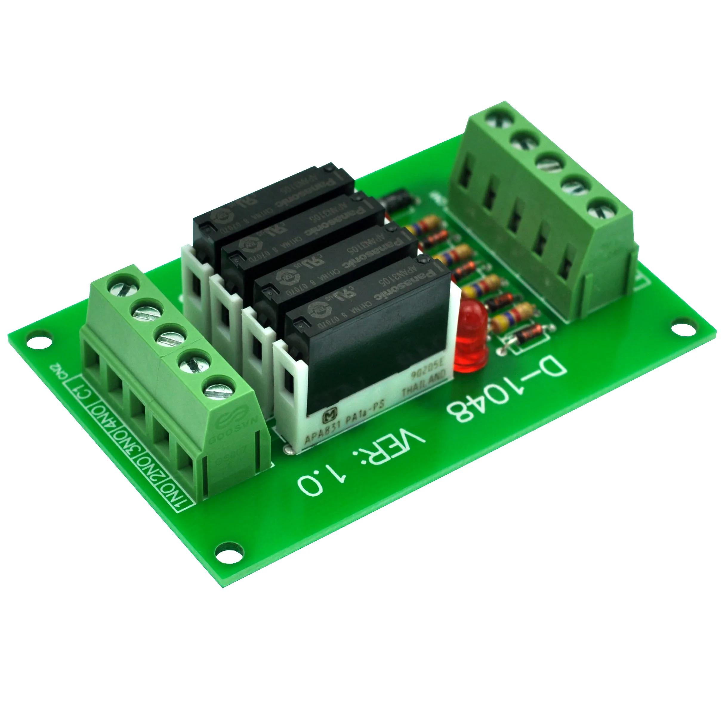 Тонкий Панель крепление DC5V раковина/NPN 4 SPST-NO 5A Мощность триггерный релейный