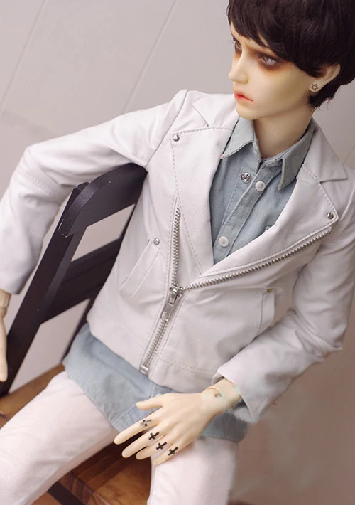 Кожаная шуба BJD для 1/3 SD13 SD17 белого и черного цвета 2 цвета|Куклы| |