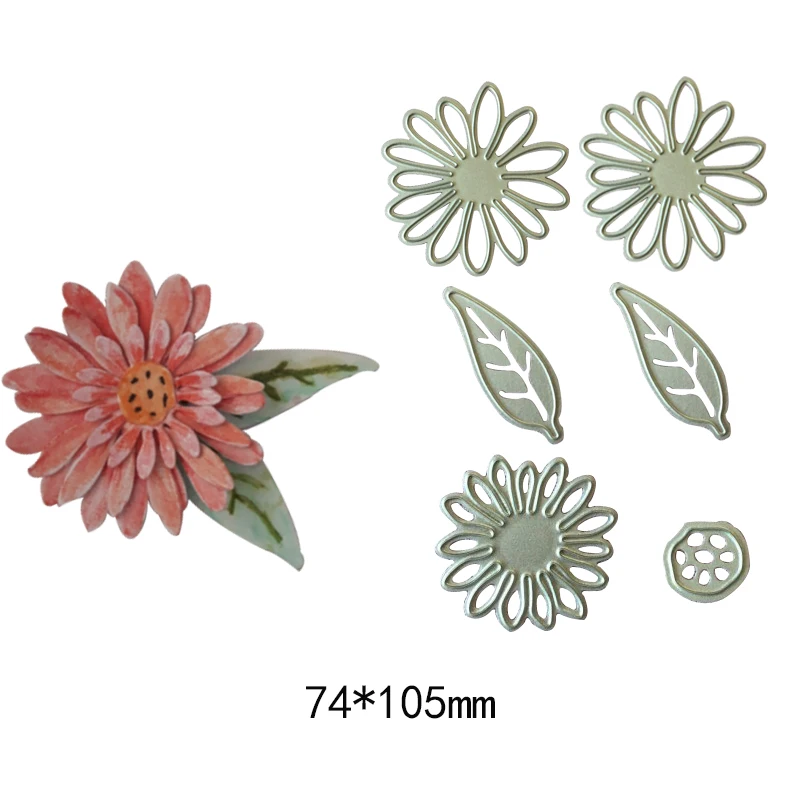 6 шт./компл. Цветочные листья Металлические Стальные режущие штампы фотоальбом