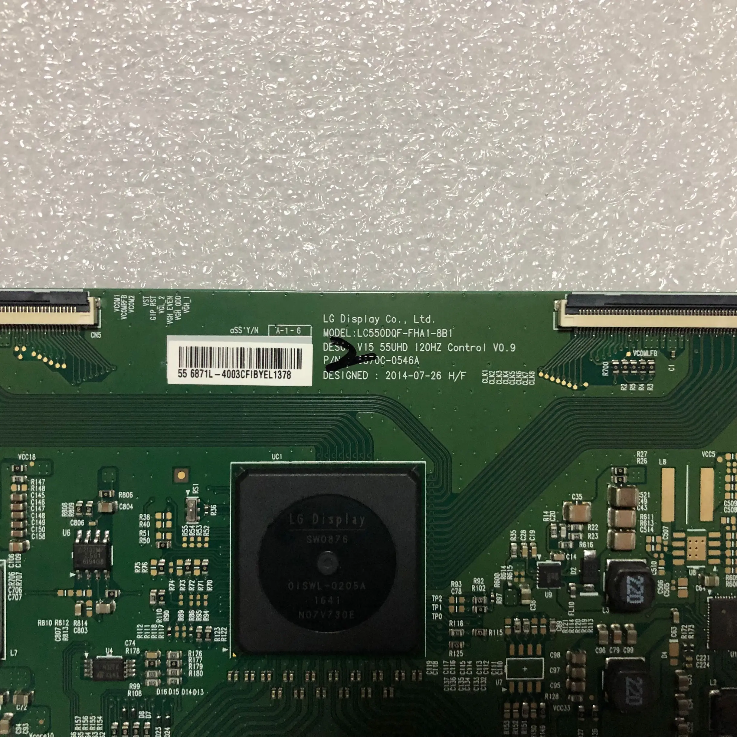 Оригинальная плата T Con logic 6870C 0546A LC550DQF FHA1 8B1 V15 55UHD 120 Гц для|ЖК-экраны и панели для