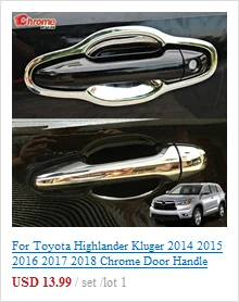 Для Toyota Highlander Kluger хромированный переключатель интерьерный Кнопка крышка вентиляционное отверстие отделка украшение автомобиля Стайлинг