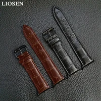 liosen watches bracelet for apple watch series 1 2 3 black brown watchbands genuine leather strap watch band 38mm 42mm