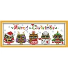 Набор для вышивки крестиком из мультфильма Совы, набор для рукоделия с рождественскими узорами