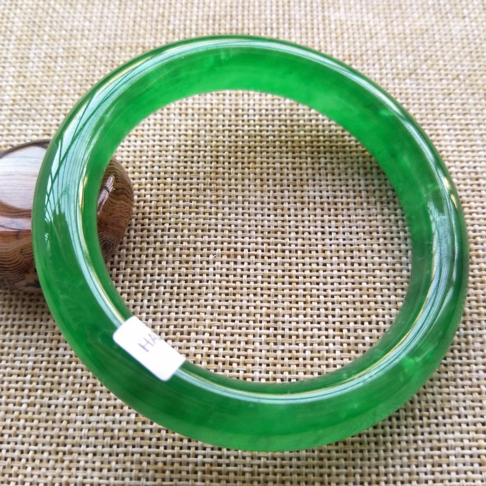 Высококачественный Браслет Jadeite JADE 58 60 мм Сертифицированный натуральный ледяной