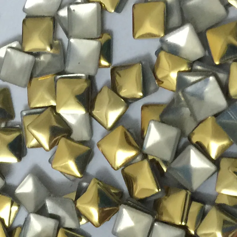 4*4 мм золотой горячий фиксация Nailheads панель прессования Пирамида Rhinestuds