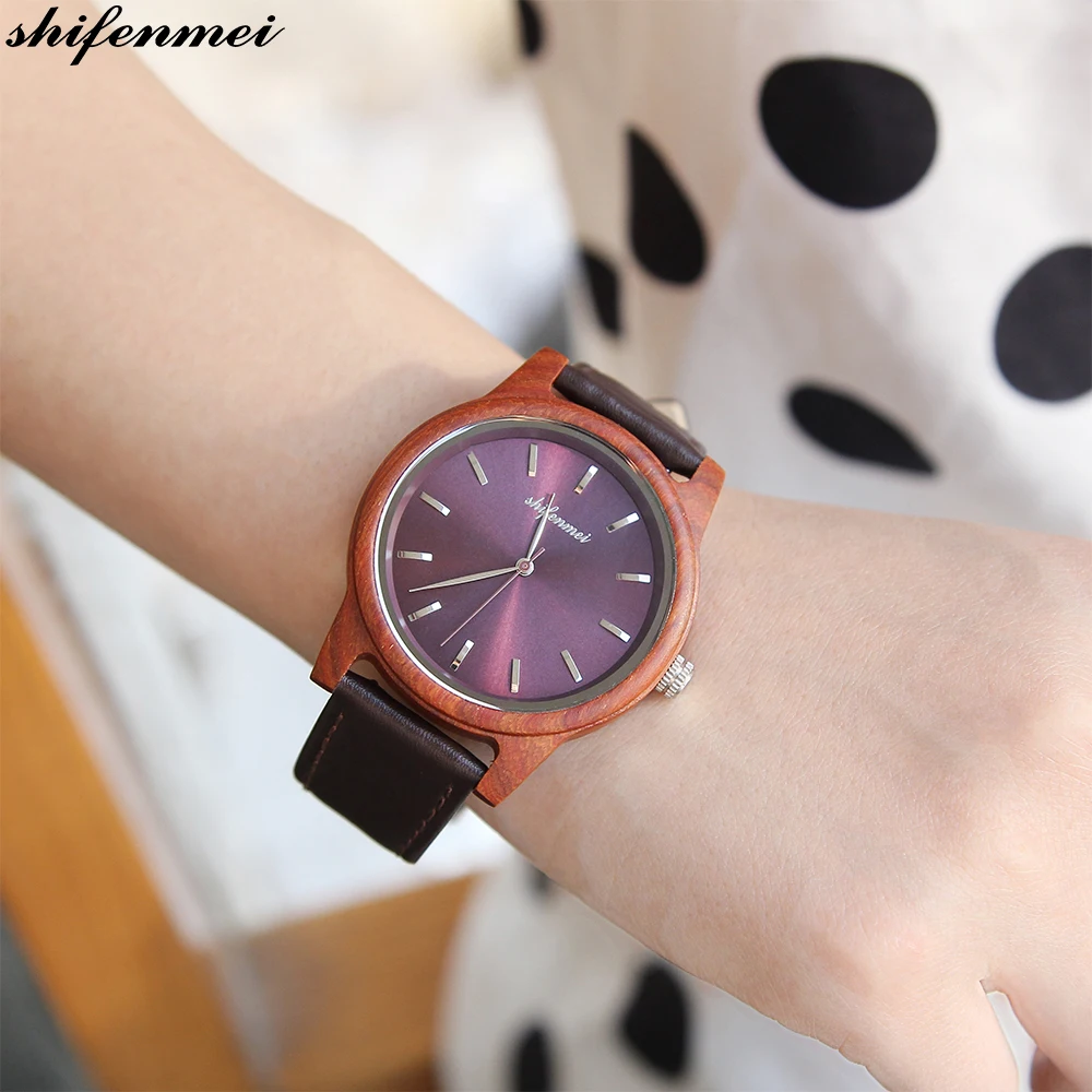 XFCS горячие модные деревянные часы для влюбленных женщин дамы кварцевые наручные