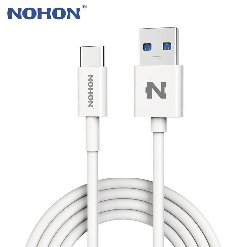 Оригинальный NOHON type C USB 3 0 кабель 3A для MacBook Xiaomi Nokia Oneplus Letv Zuk1 Android телефоны Быстрая