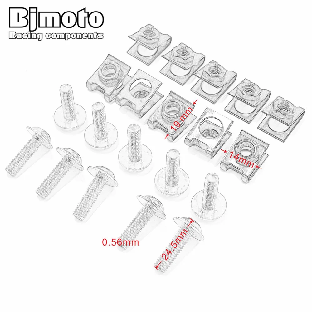 BJMOTO M6 универсальные мотоциклетные гайки аксессуары обтекатель корпус винты