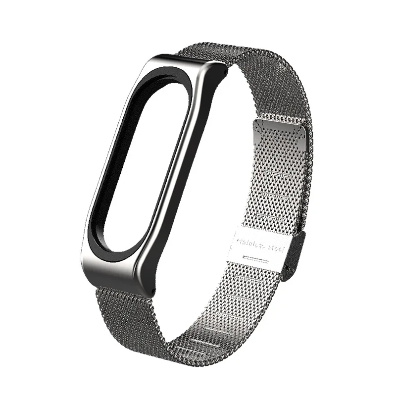 Silver 2 Браслет mi Band 4 металлический ремешок mi lan Петля из нержавеющей стали для Xiaomi mi ремешок 4 Ремешок Браслет mi Band 4 браслеты Pulseira mi band 4 - Цвет: Silver 2