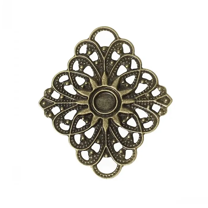 Doreen Box фурнитура для украшений филигранные соединители ромбовидный соединитель