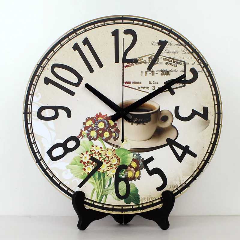 Оптовая продажа 12 ''пасторальный стиль Декор для спальни настольные часы