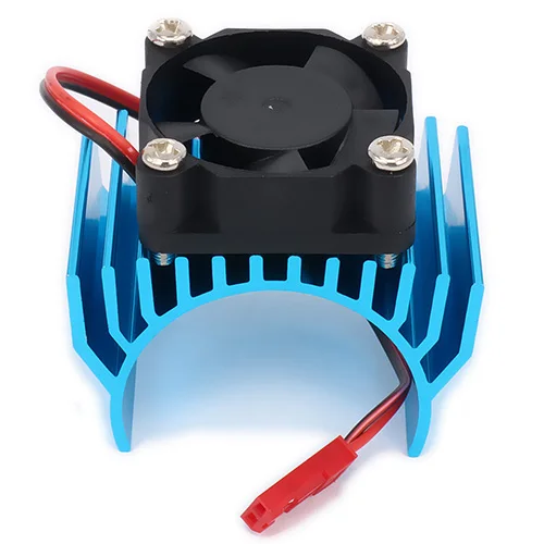 RC теплоотвод tamiya по супер скидке Мотор радиатора с вентилятором охлаждения головки Vent Топ 6v JST 540 545 550 Размеры для р/у машинка Himoto kata1: 10 автомобиля HSP HPI Wltoys - Цвет: Blue