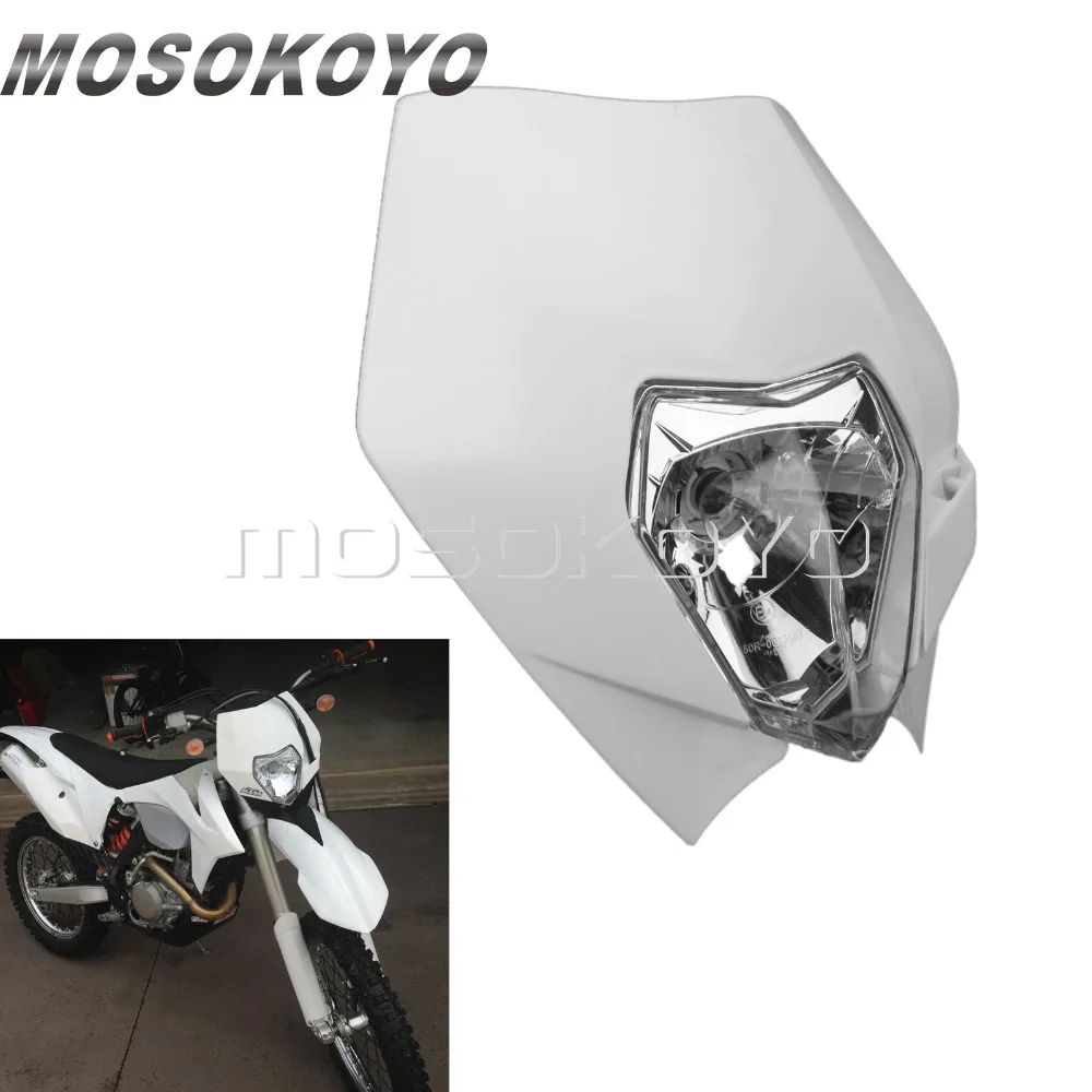 Белый MX Dirt Bike 12 в 35 Вт эндуро головной светильник для KTM EXC XC SCF Yamaha WR TTR 250R 250L 450F заказной головной светильник обтекатель