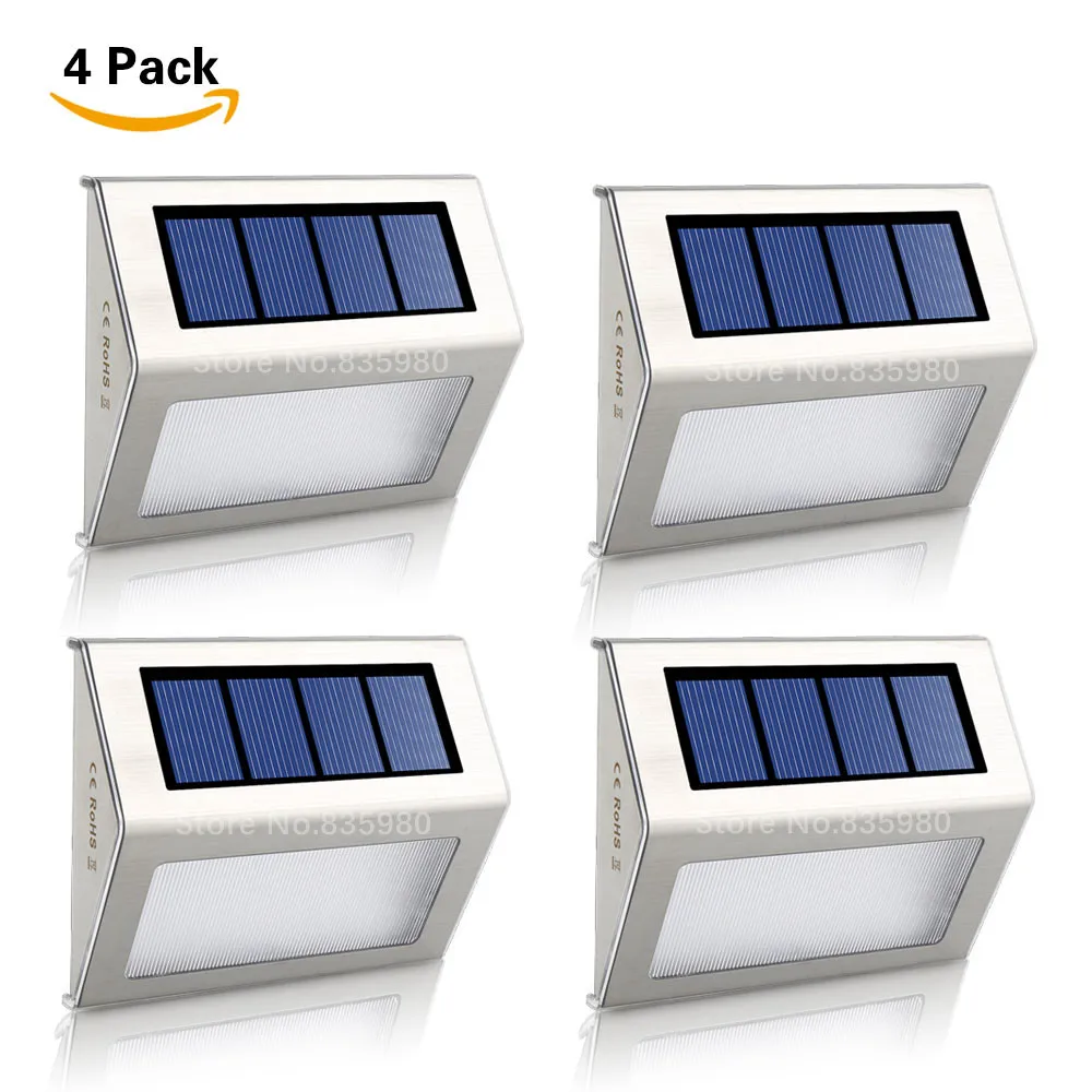 (4 шт./упаковка) уличная Светодиодная лампа на солнечной батарее