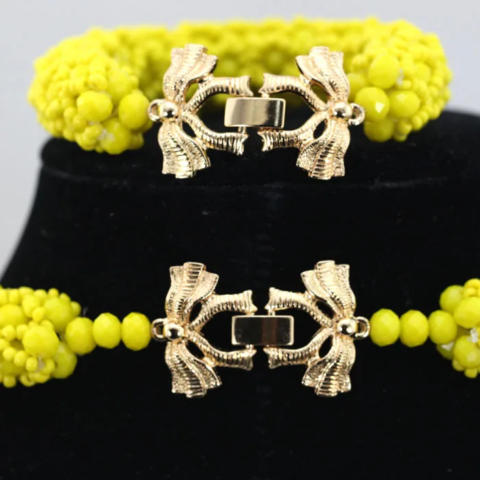 Удивительный желтый Африканский свадебный набор ювелирных изделий Великолепная