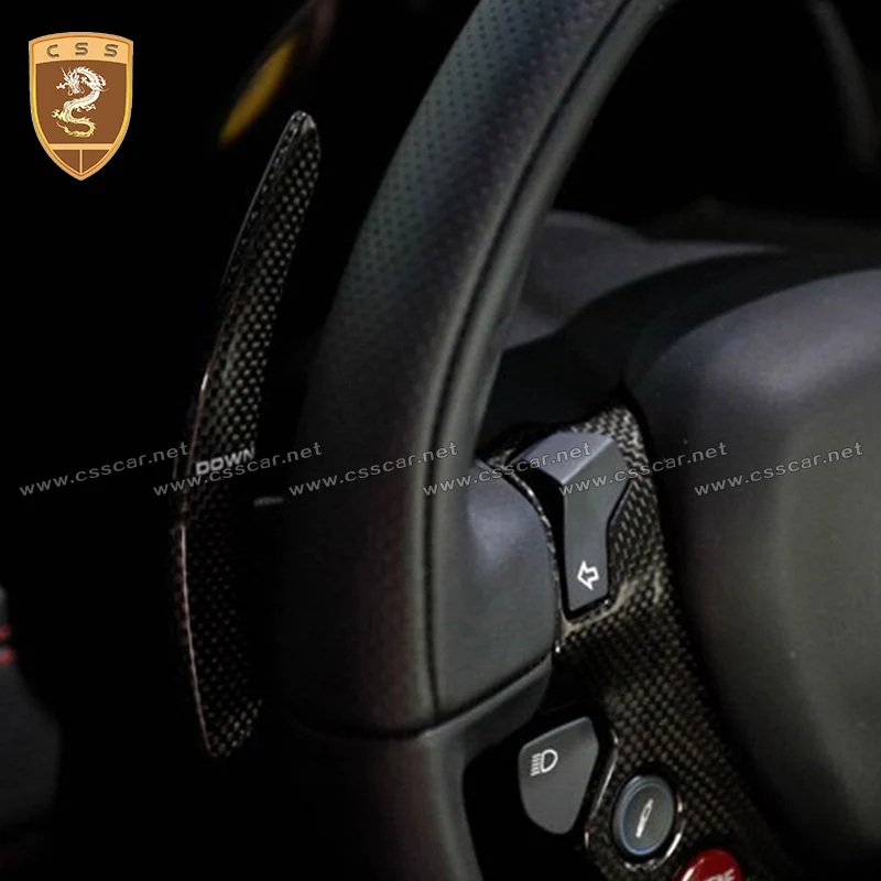 Настоящее углеродное волокно сдвиг весло подходит для FERRARI 488 GTB паук авто