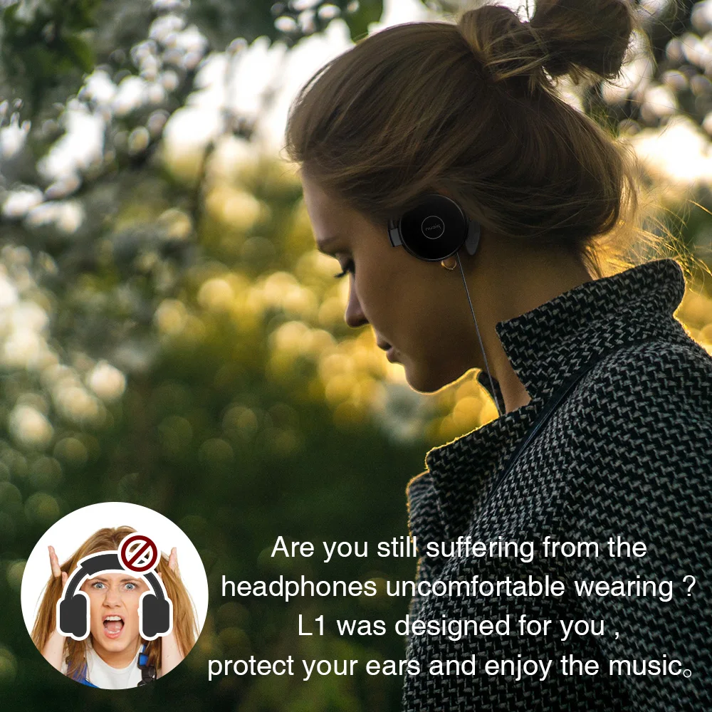 Звук интонировать L1 проводные наушники с микрофоном крючком Портативный