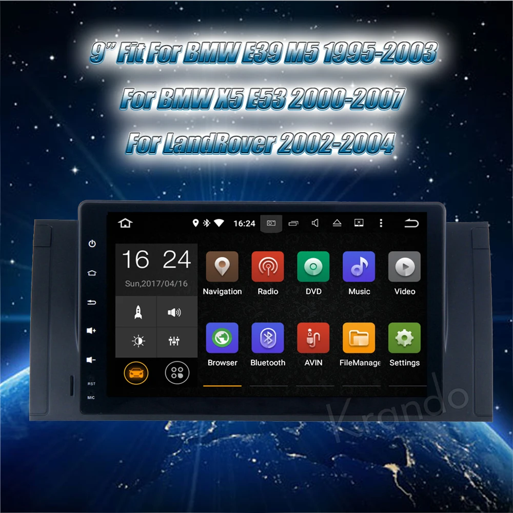 Krando Android 8 1 9 &quot(без dvd) автомобильное радио для bmw e39 x5 e53 1995-2003 landrover 2002-2004 gps