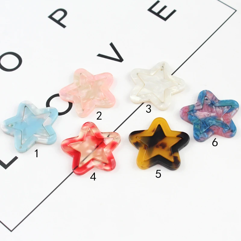 12 шт. Подвески в виде черепаховой звезды ацетатные акриловые подвески жемчужные