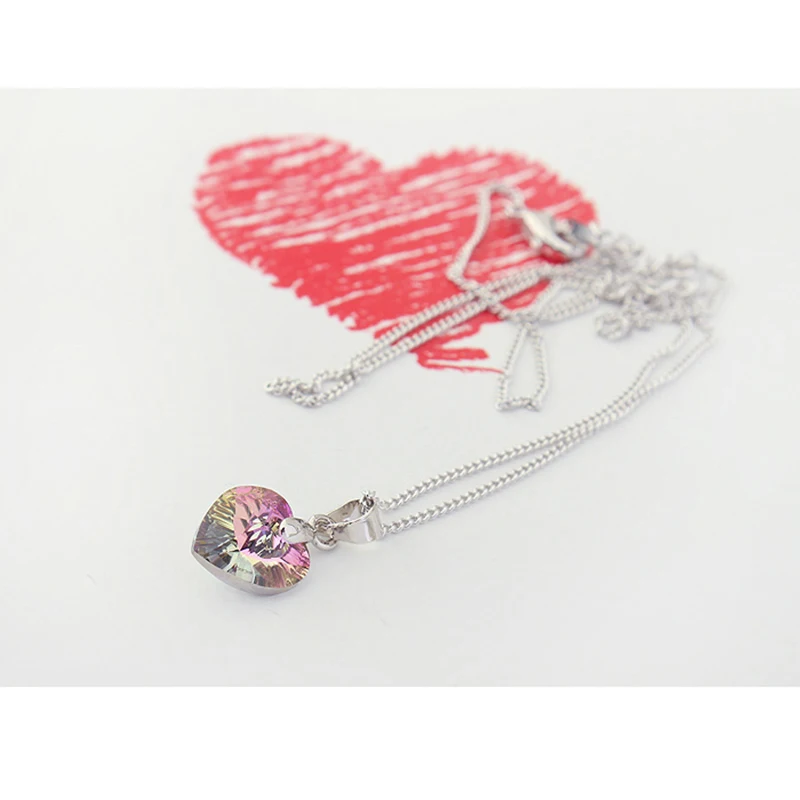 BeBella мини стильный элегантный кулон &quotСердечко&quot с 10 мм Сердце кристаллами от